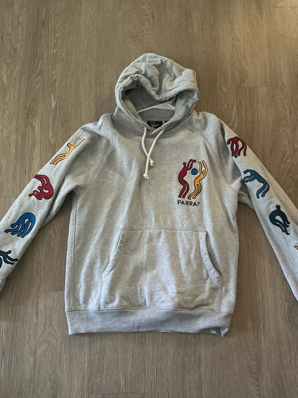 Parra Gray Graphic Pullover Hoodie